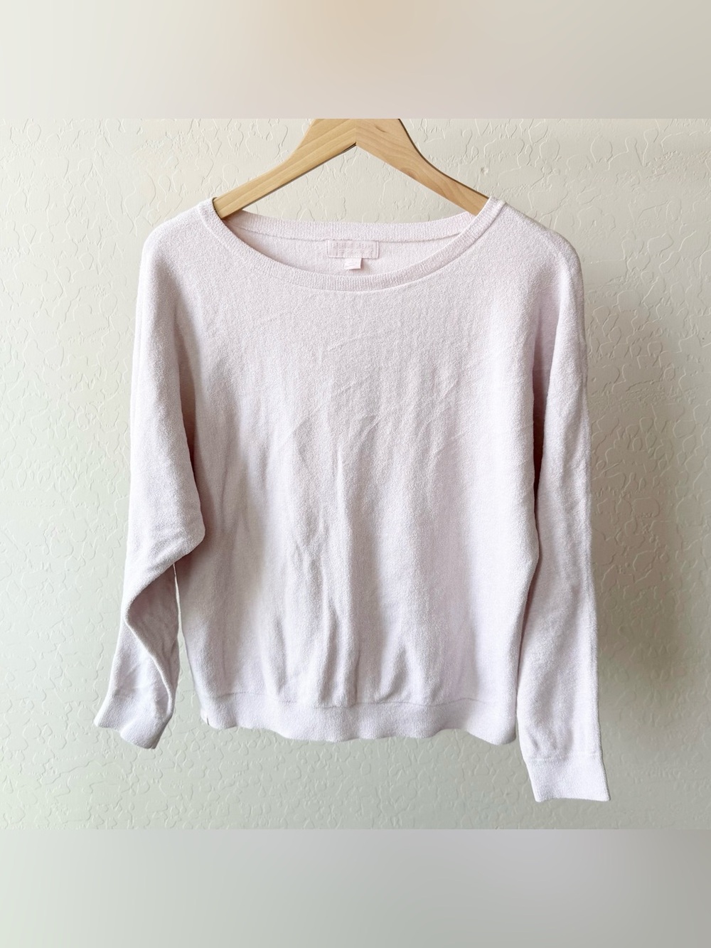 barefoot dreams cozychic ultralite knit soft pink pullover sweater